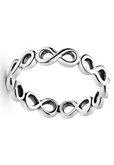 elegant sterling silver infinity band baby ring